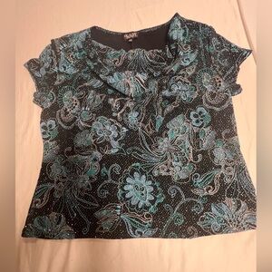 HELENE BLAKE WOMEN’s SHORT SLEEVE DRESSY TOP SIZE PXL. BEAUTIFUL LIKE BRAND NEW